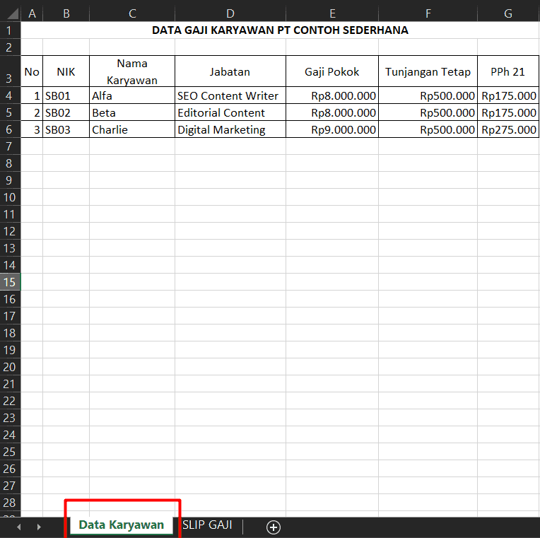 download slip gaji